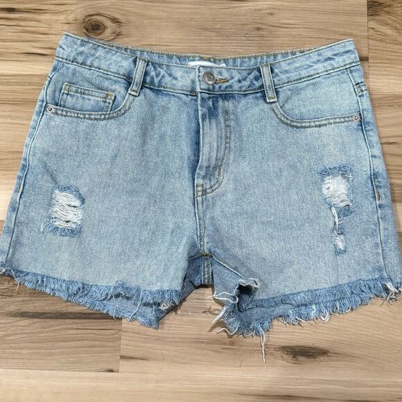 Avec Les Filles Blue Cutoff Denim Shorts Women’s 27 - Picture 2 of 4